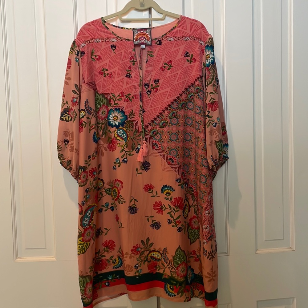 Johnny Was 100% silk women’s dress size XL
